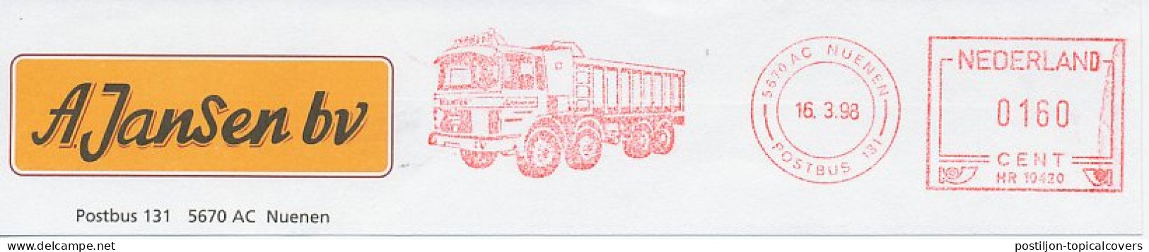 Meter Top Cut Netherlands 1998 Sand Truck - Autres & Non Classés