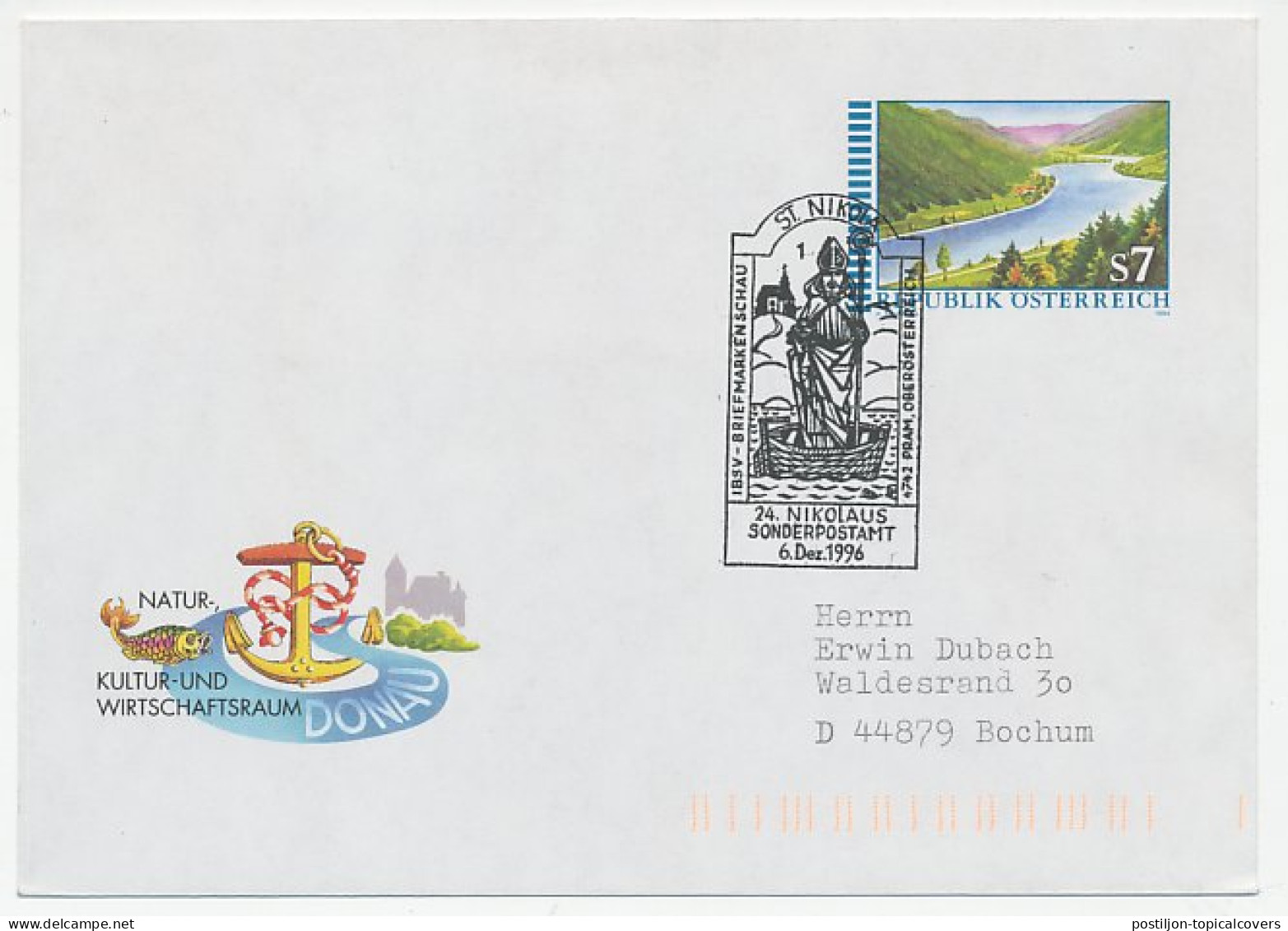 Postal Stationery Austria 1996 St. Nikola - Otros & Sin Clasificación