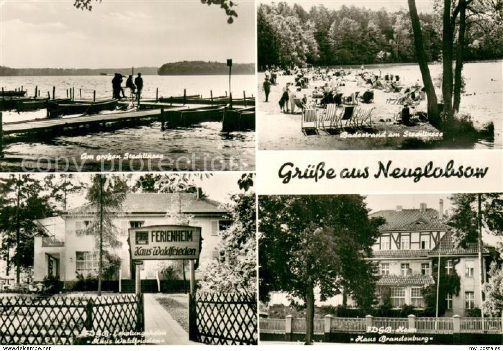 73753110 Neuglobsow Am Grossen Stechlinsee Badestrand FDGB Ferienheim Haus Waldf - Neuglobsow