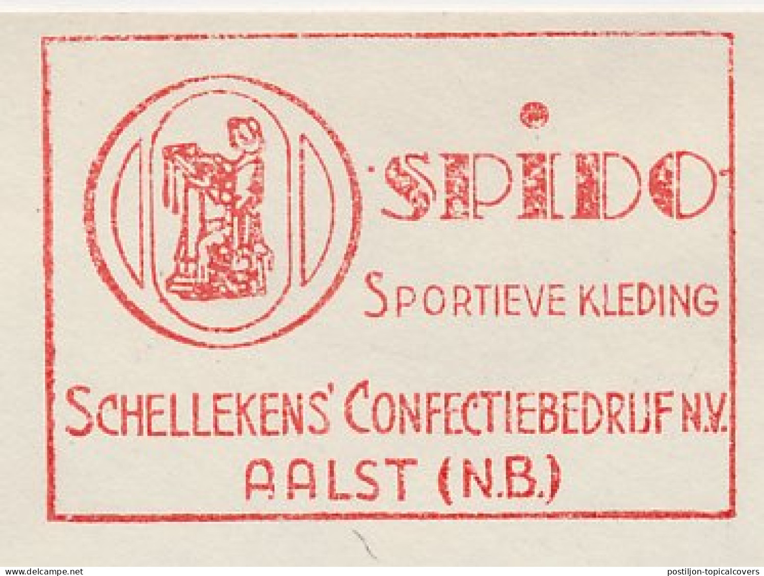 Meter Cover Netherlands 1957 Garment Company Spido - Sportswear - Aalst - Disfraces