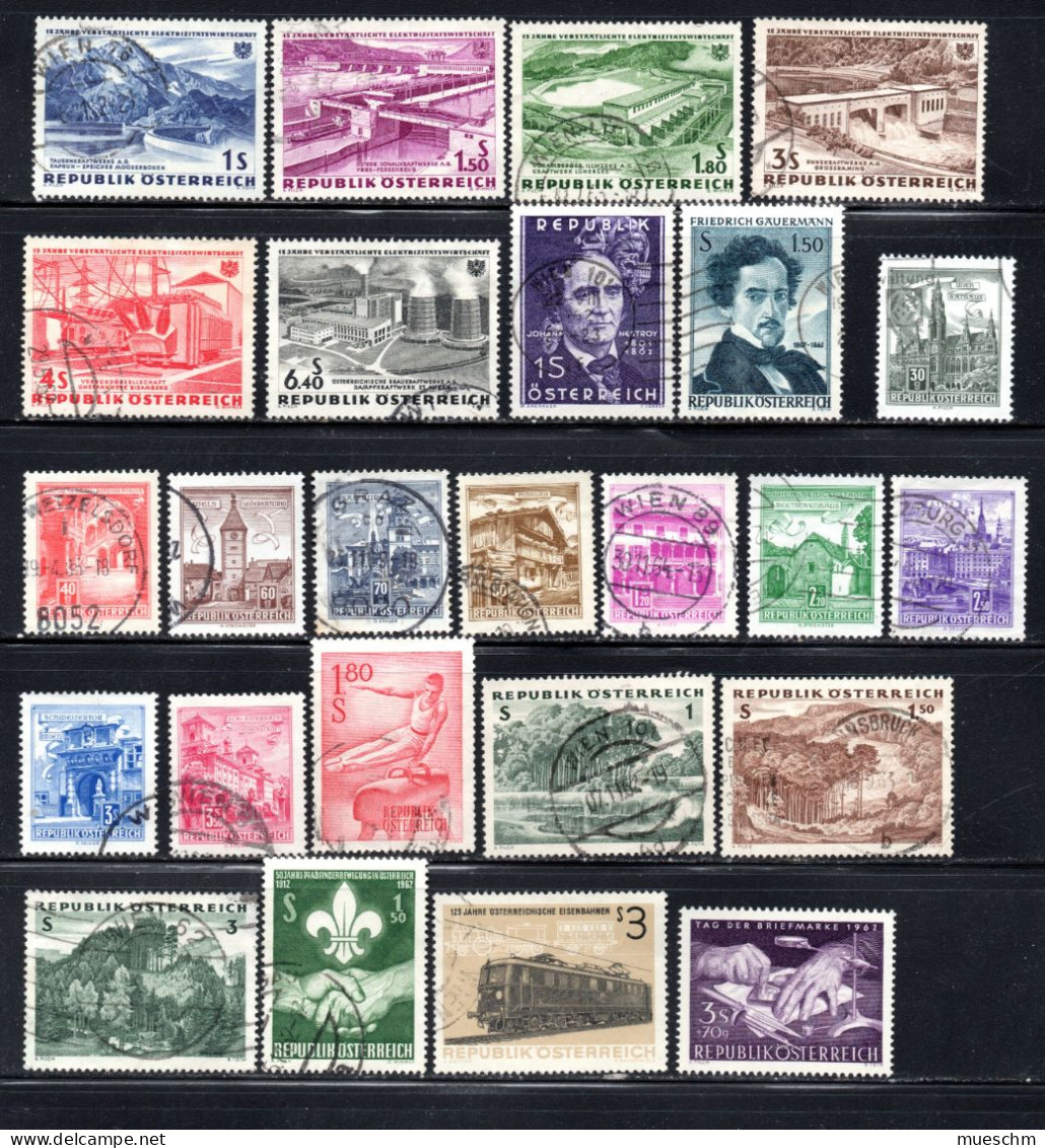 Österreich, 1962, Kompletter Jahrgang, Gestempelt, MiNr.1103 -1127 (20236E) - Volledige Jaargang