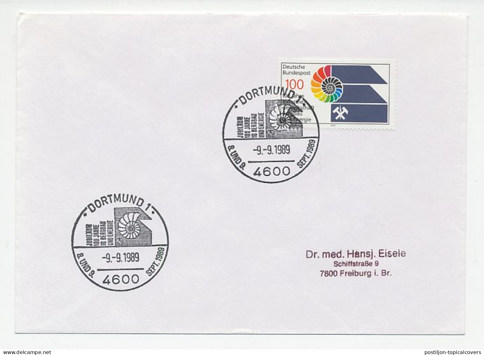 Cover / Postmark Germany 1989 Mining - Fossil - Sonstige & Ohne Zuordnung