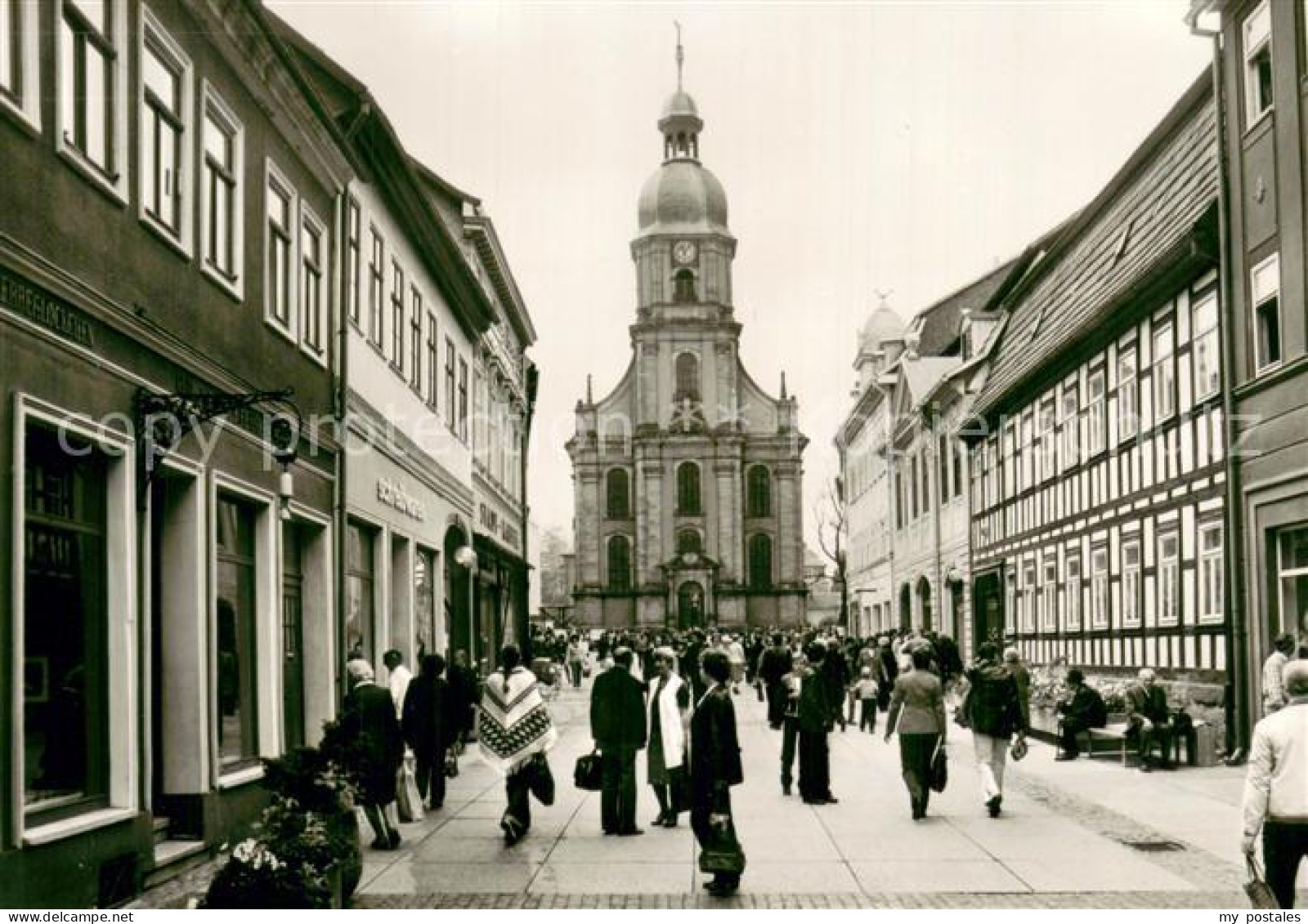 73753079 Suhl Thueringer Wald Steinweg Und Ev Kirche Zum Hl Kreuz Suhl Thueringe - Suhl