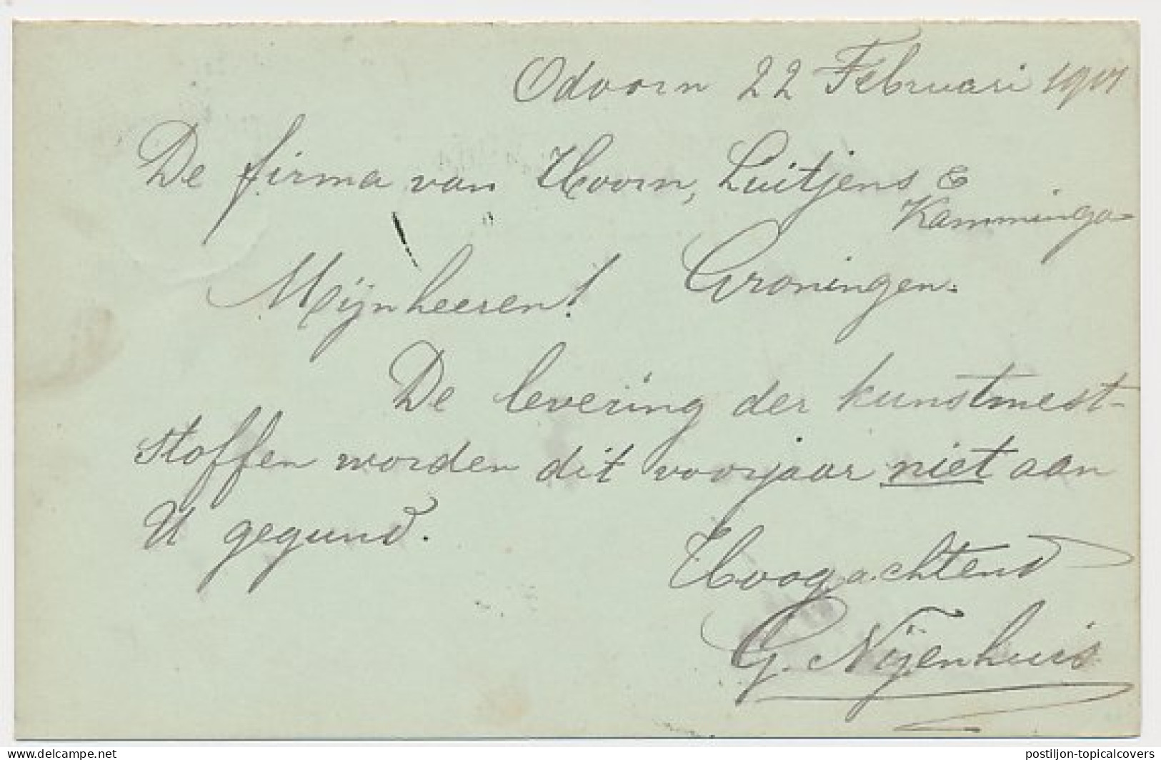 Kleinrondstempel Odoorn 1901 - Non Classés