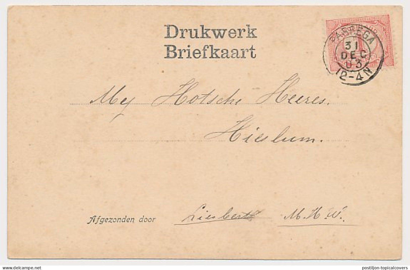 Kleinrondstempel Parrega 1903 - Unclassified