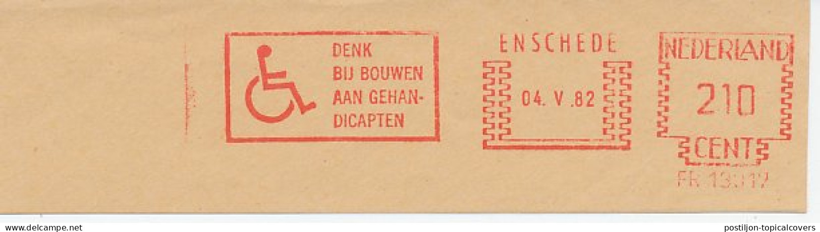 Meter Cut Netherlands 1982 Disabled - Handicaps