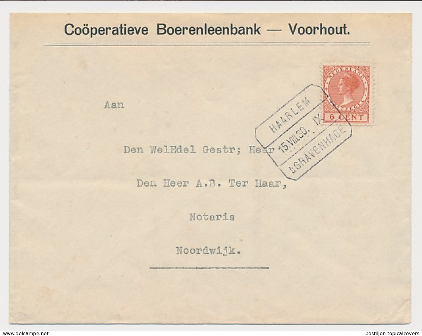 Treinblokstempel : Haarlem - S Gravenhage IX 1930 - Unclassified
