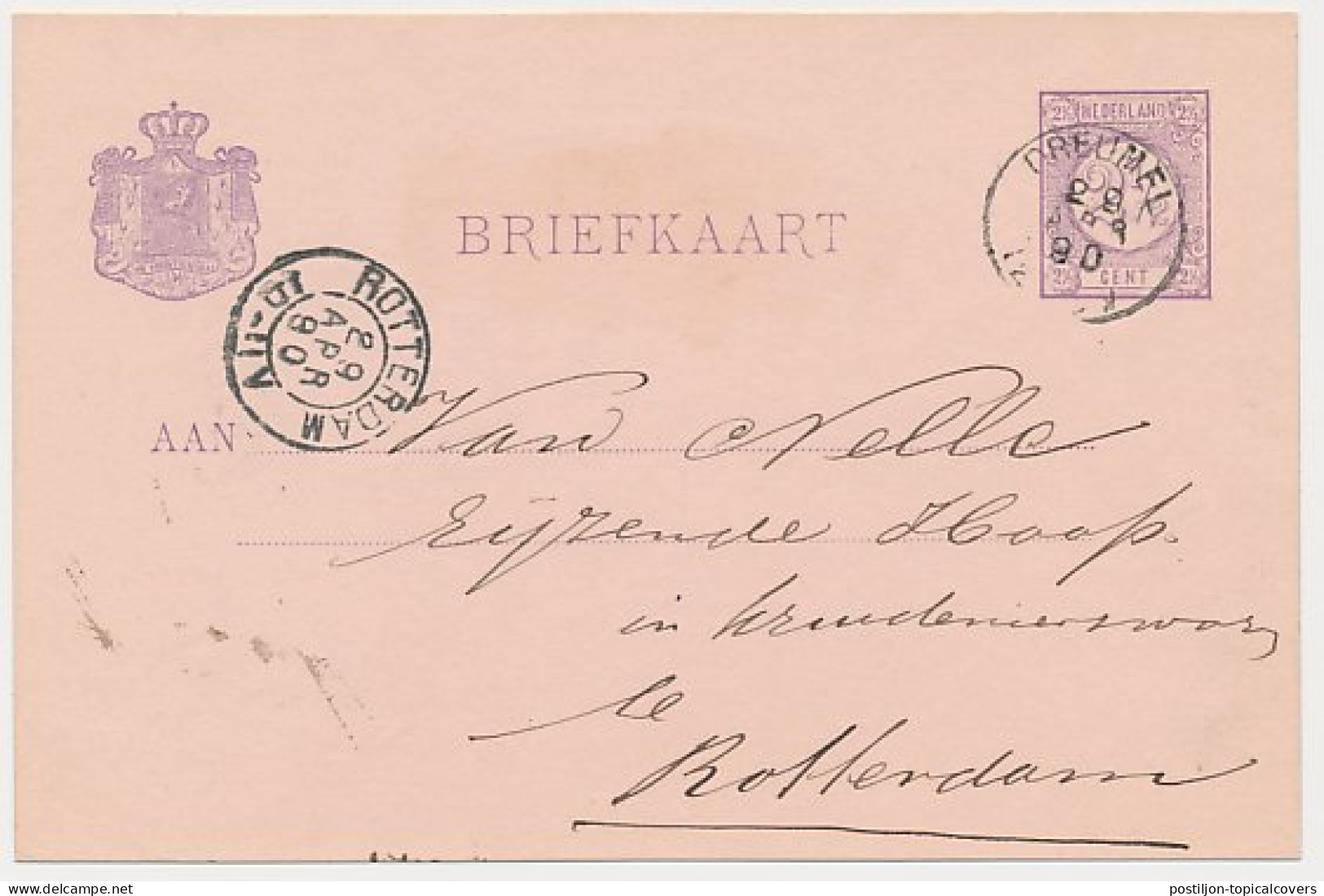 Kleinrondstempel Dreumel 1890 - Ohne Zuordnung