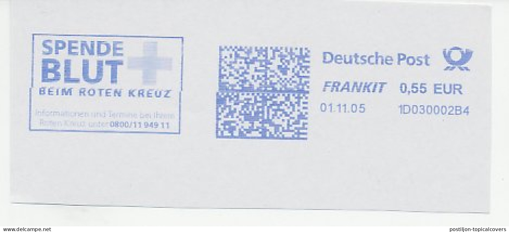 Meter Cut Germany 2005 Blood Donation - Rotes Kreuz