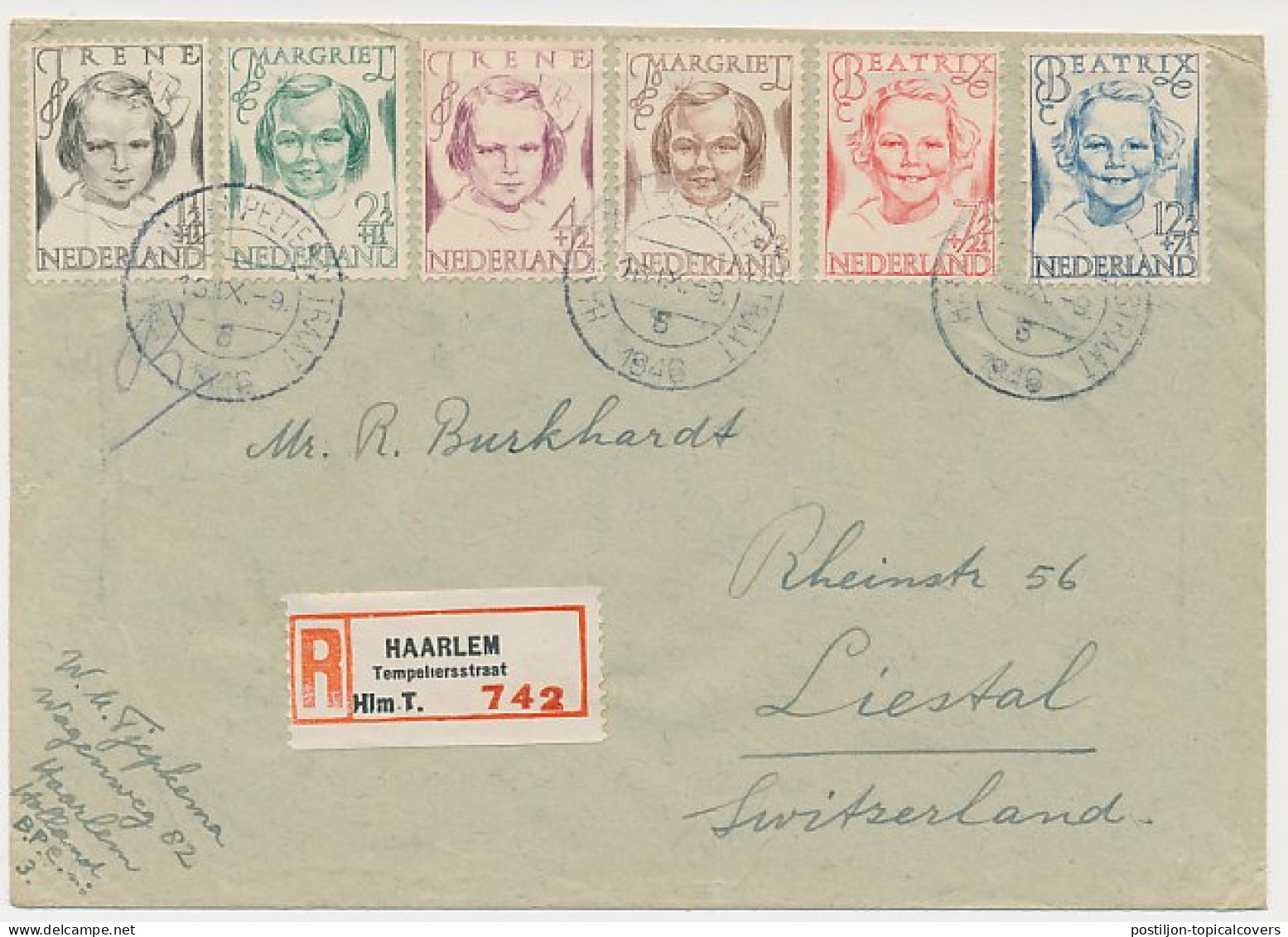 Haarlem FDC / 1e Dag Em. Prinsessen 1946  - Unclassified