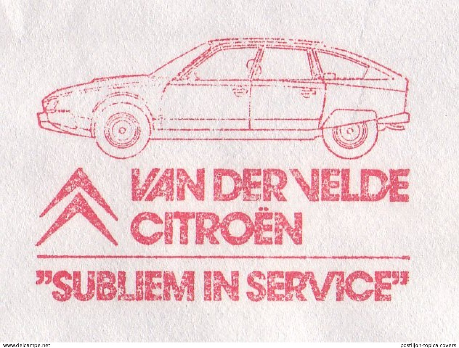 Meter Cover Netherlands 1987 Car - Citroen - Voitures