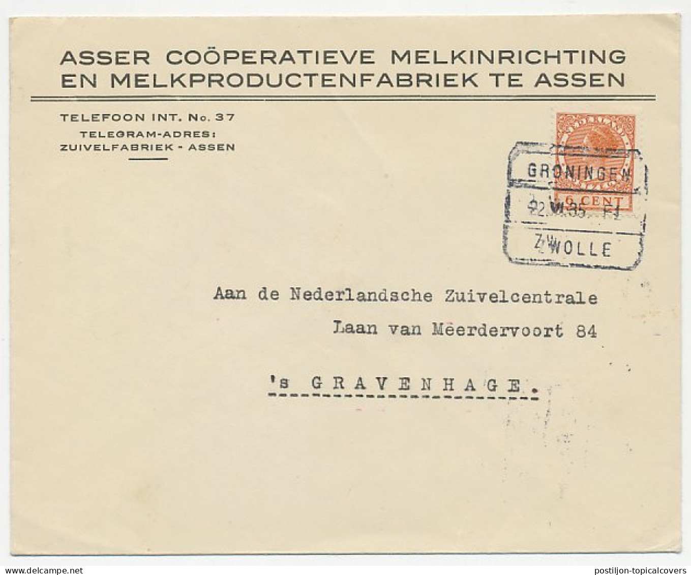 Firma Envelop Assen 1935 - Melkfabriek / Architectuur - Non Classés