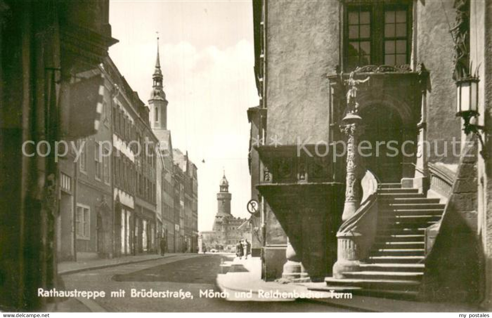 73753049 Goerlitz Sachsen Rathaustreppe Mit Bruederstrasse Moench Und Reichenbac - Görlitz