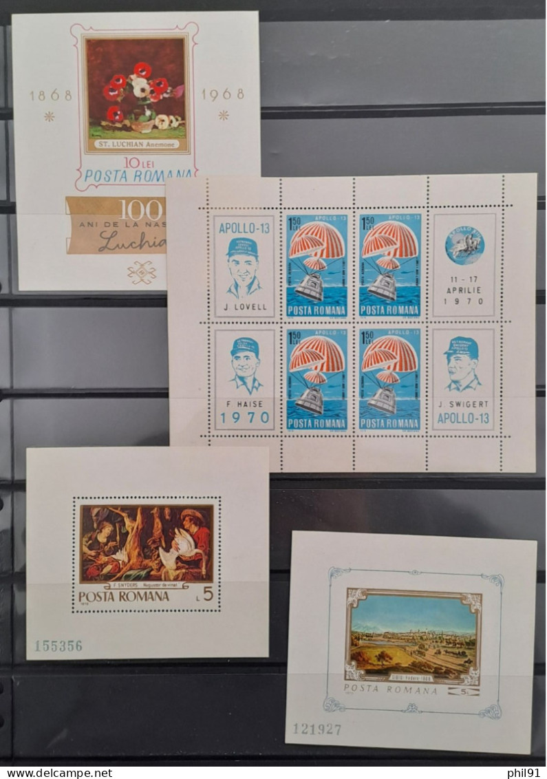 ROUMANIE    Petit Lot De Timbres Et Blocs Des Années 60,70 Et 80 - Autres & Non Classés