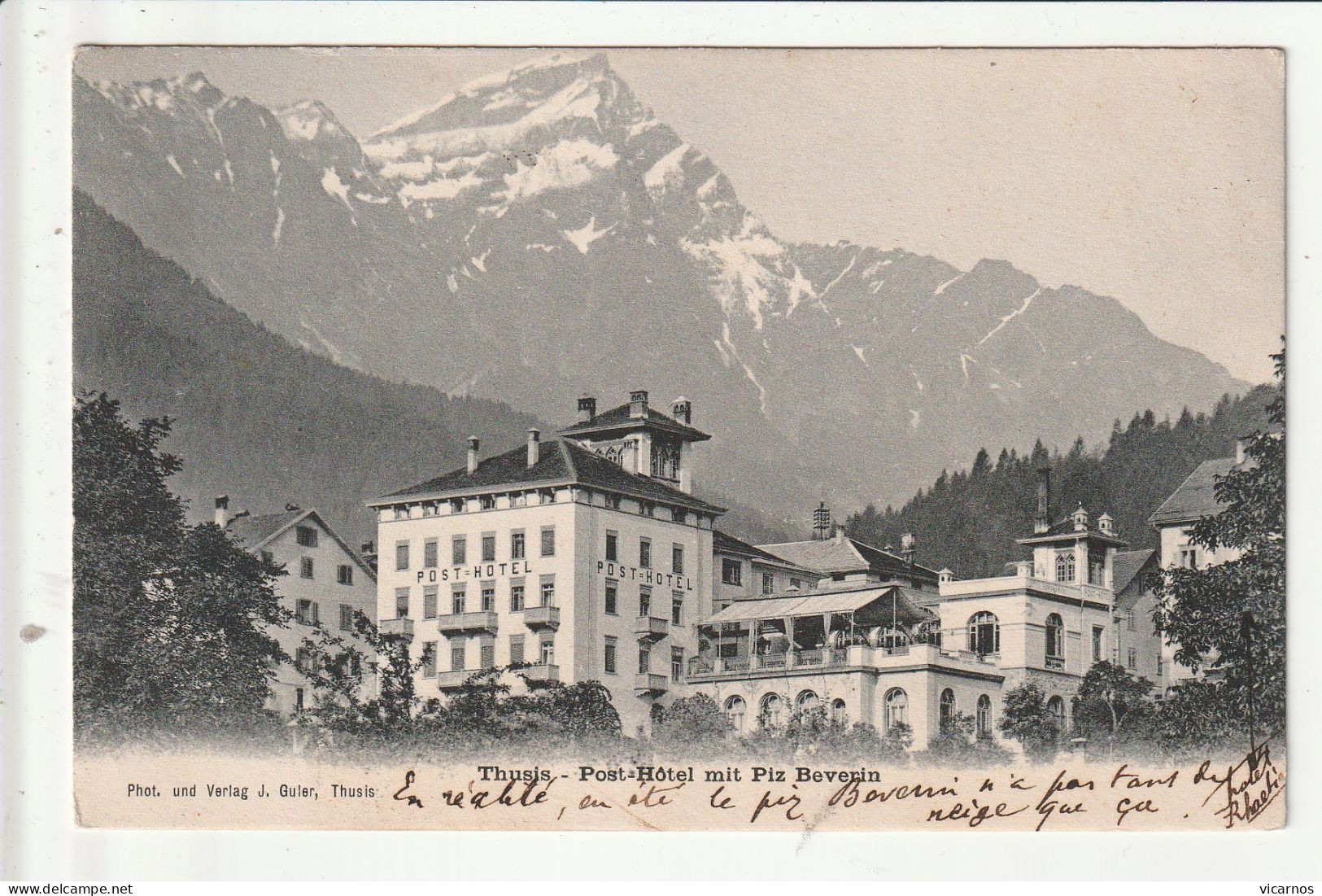 CP SUISSE THUSIS Post Hotel Mit Piz Beverin - Thusis
