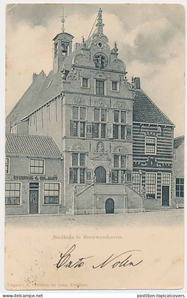 Kleinrondstempel Brouwershaven 1901 - Unclassified