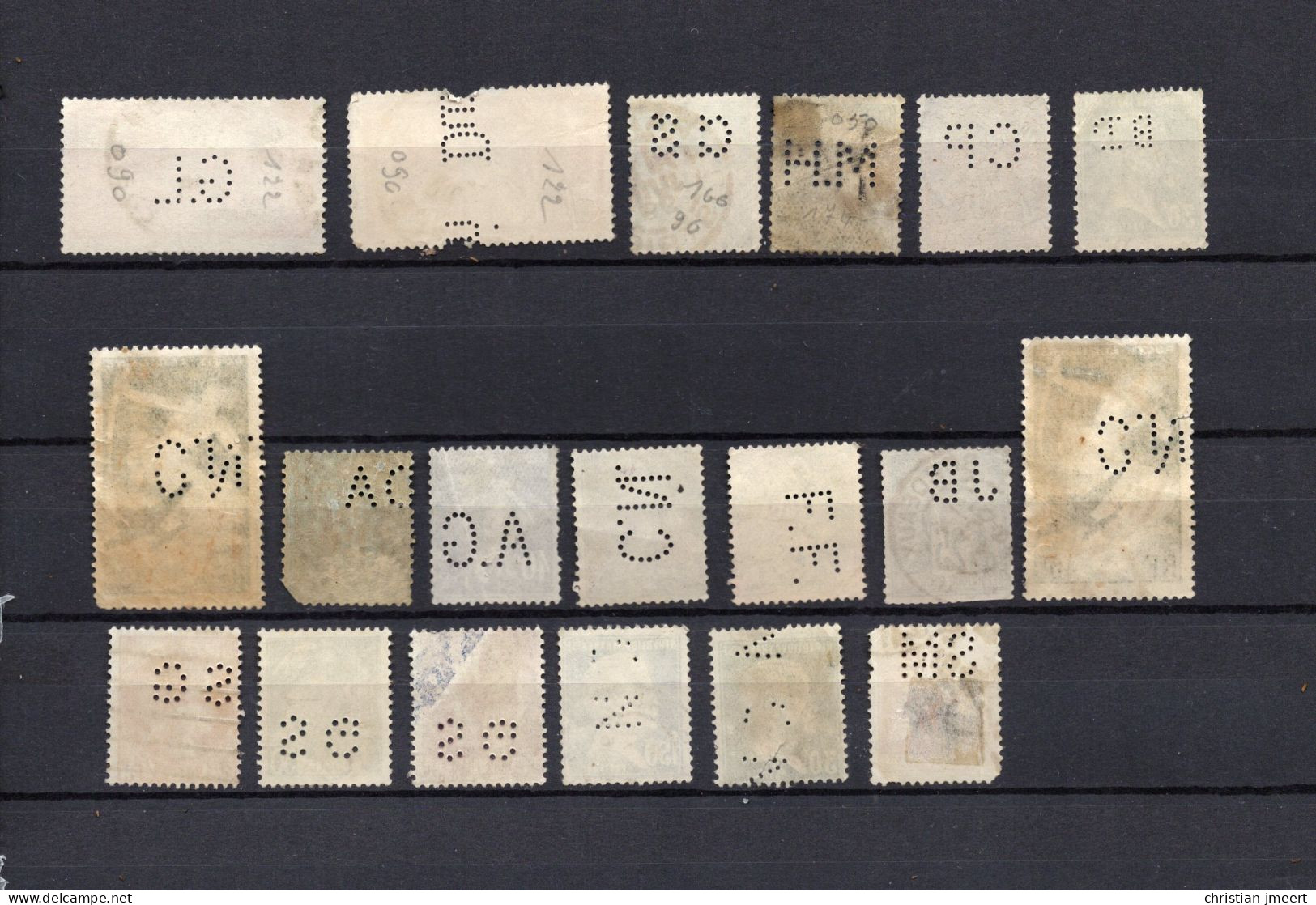 France  19 Perforés - Used Stamps