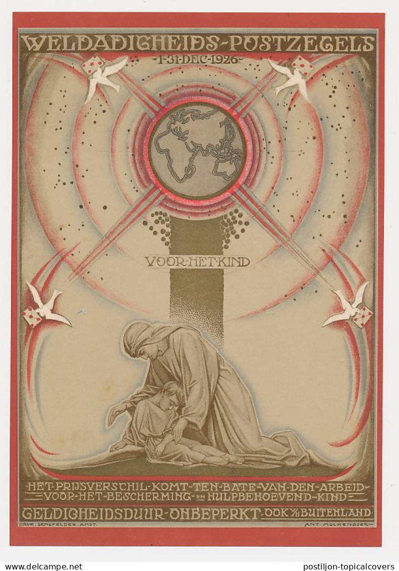 Affiche Weldadigheids Postzegels 1926 - Em. Kind 1926  - Ohne Zuordnung