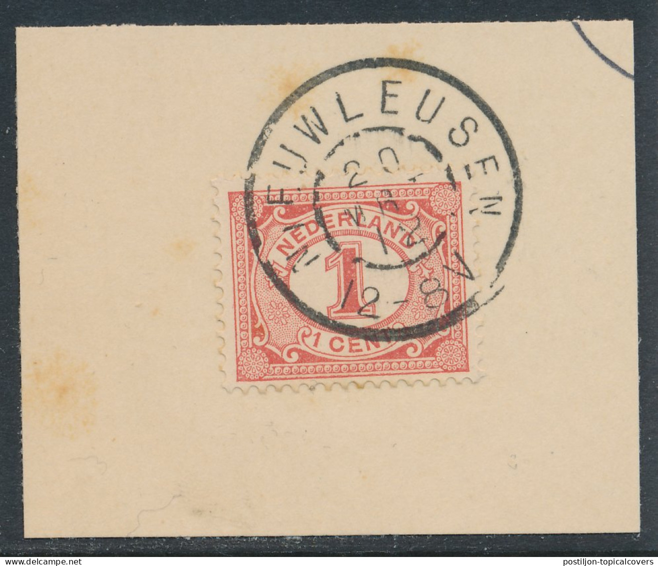 Grootrondstempel Nieuwleusen 1912 - Postal History