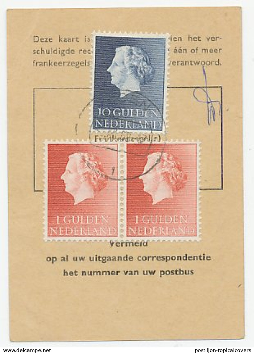 Em. Juliana Postbuskaartje Uden 1968 - Ohne Zuordnung
