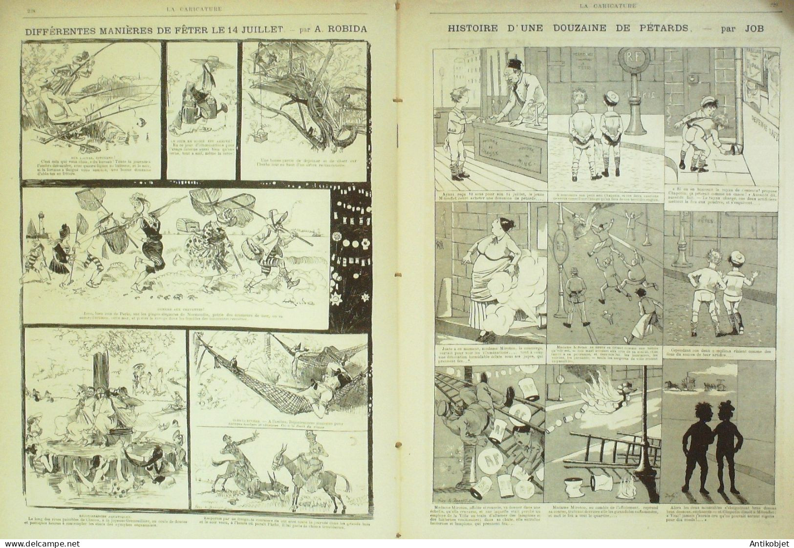 La Caricature 1885 N°290 Fête Nationale Draner Sorel Job Pétards Job Robida Trock - Revues Anciennes - Avant 1900