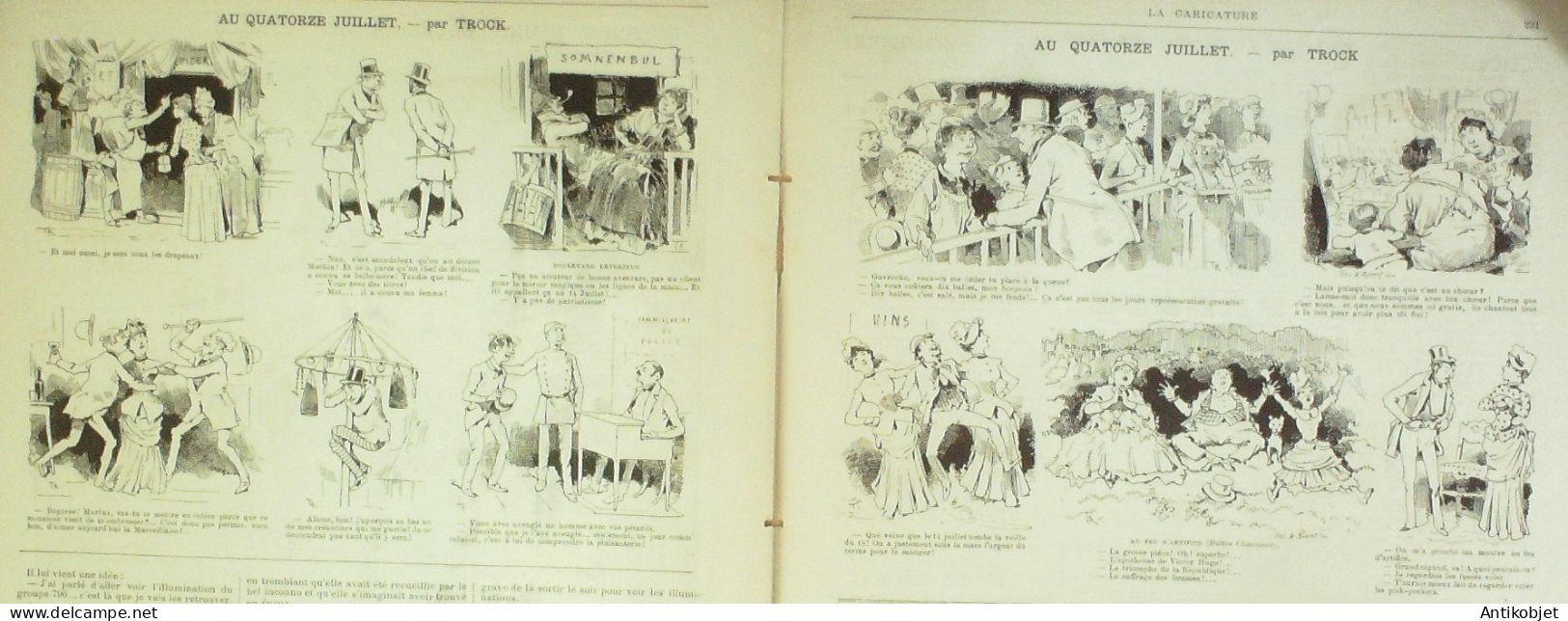 La Caricature 1885 N°290 Fête Nationale Draner Sorel Job Pétards Job Robida Trock - Riviste - Ante 1900