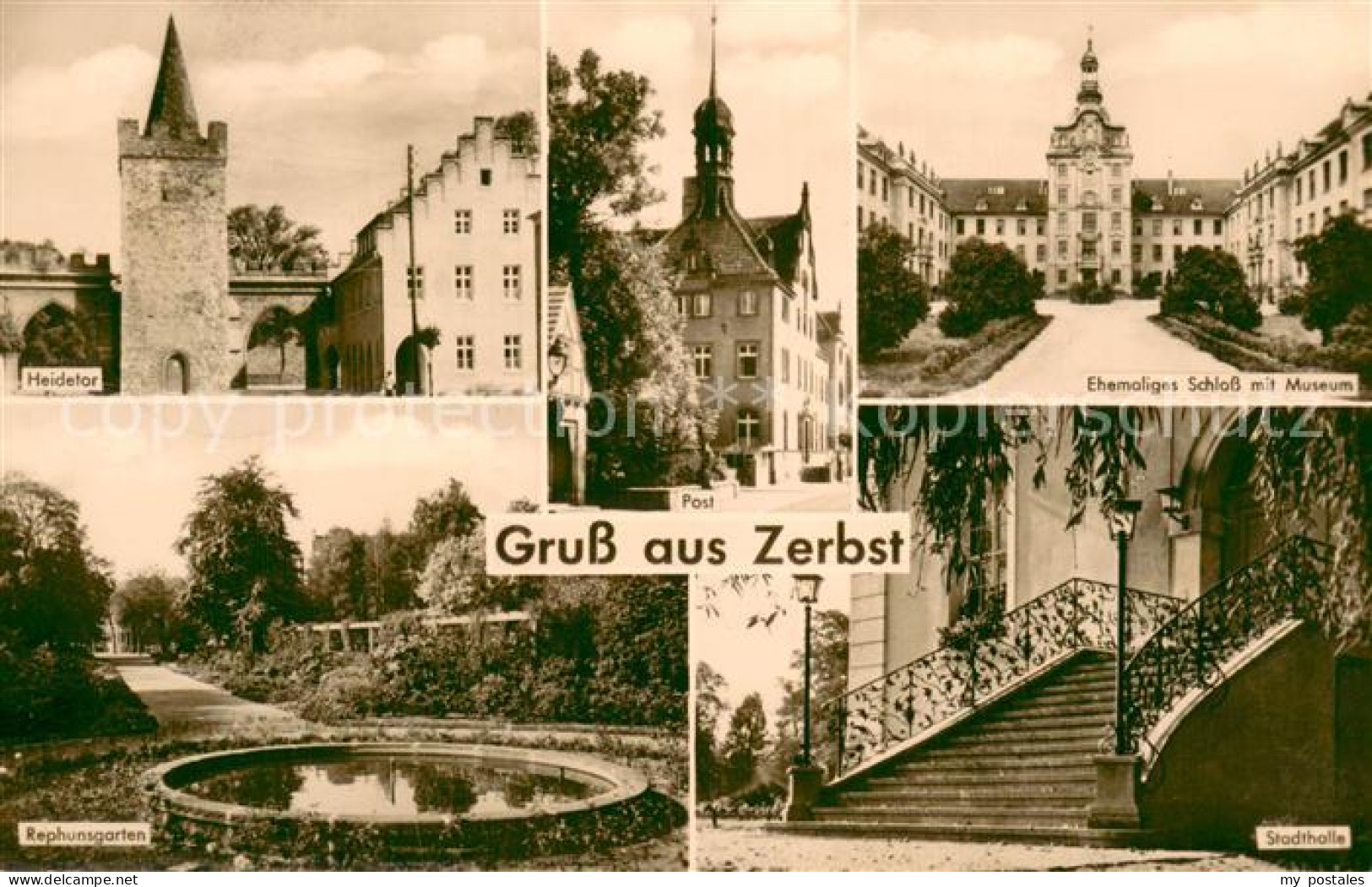 73753031 Zerbst Heidetor Post Ehemaliges Schloss Mit Museum Rephunsgarten Stadth - Zerbst