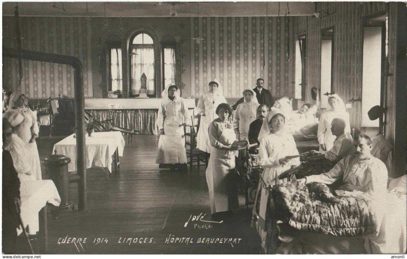 87. HAUTE-VIENNE - LIMOGES. Guerre 1914. Hôpital Beaupeyrat. Salle De Blessés Dans La Chapelle. - Limoges