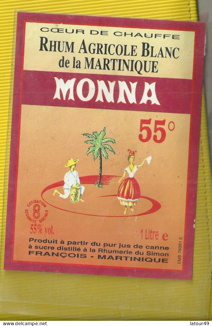 Coeur De Chauffe  Rhum Agricole Blanc De La Martinique Monna 55 O - Rum