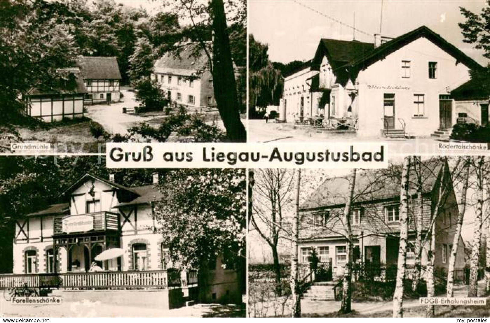 73753015 Liegau-Augustusbad Grundmuehle Roedertalschaenke Gaststaette FDGB Erhol - Other & Unclassified