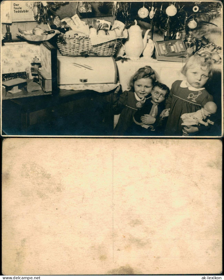 Mädchen Vor Gabentisch Weihnachtsbaum Weihnachten - Christmas 1928 Privatfoto - Sonstige & Ohne Zuordnung