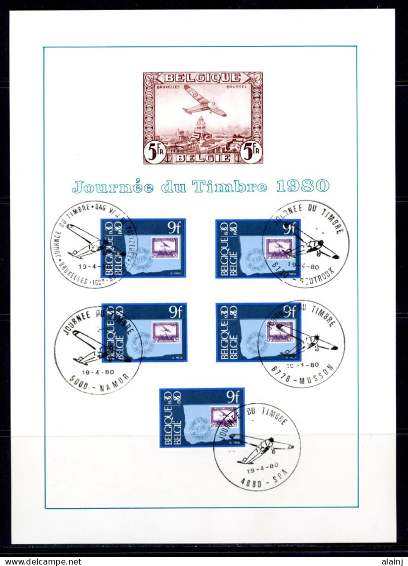 BE   1970   ---   Feuillet  --  Jounée Du Timbre  --  Obl  1er Jour - 1971-1980