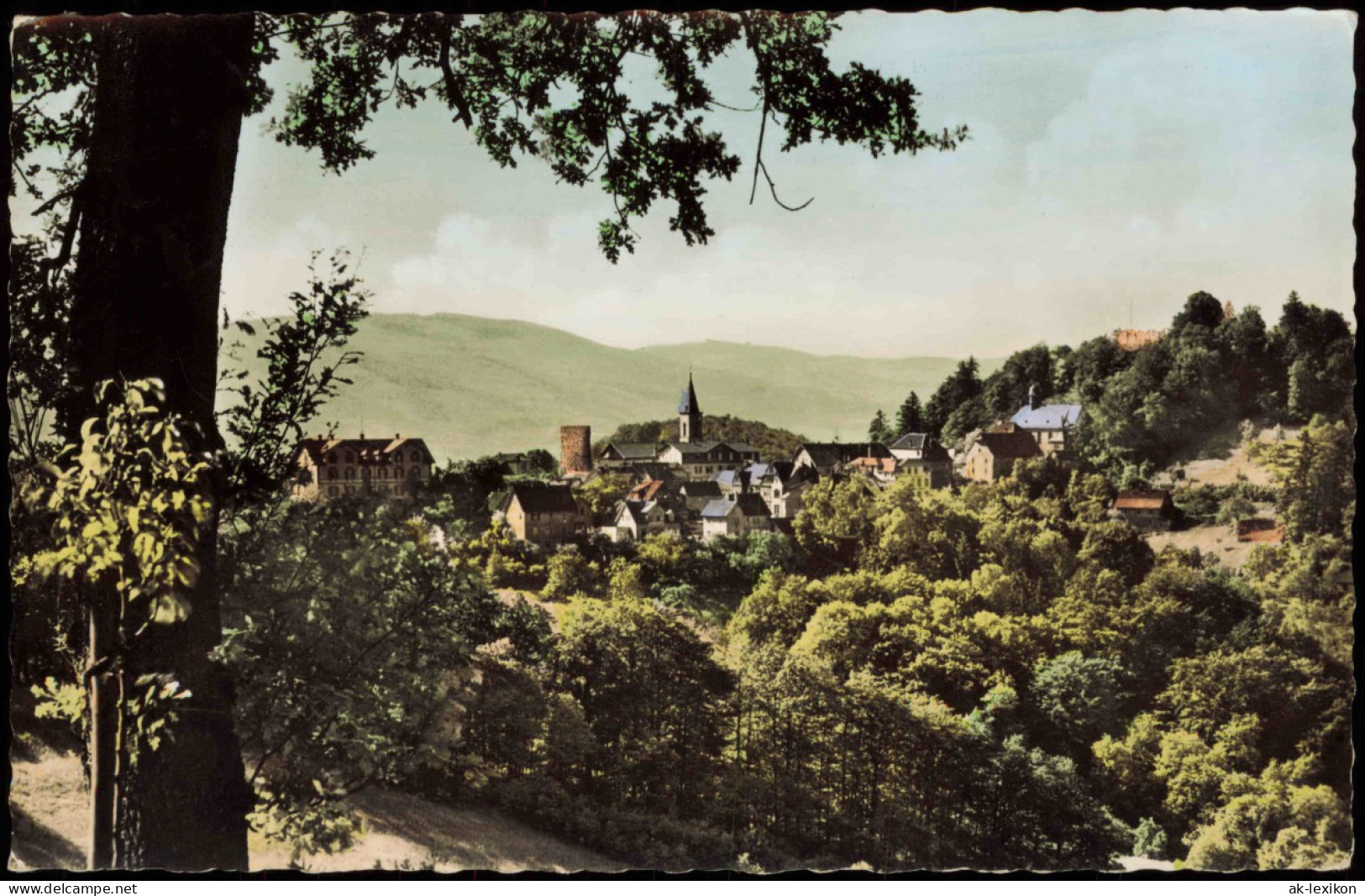 Ansichtskarte Lindenfels (Bergstraße) Stadt Colorfoto AK 1956 - Other & Unclassified