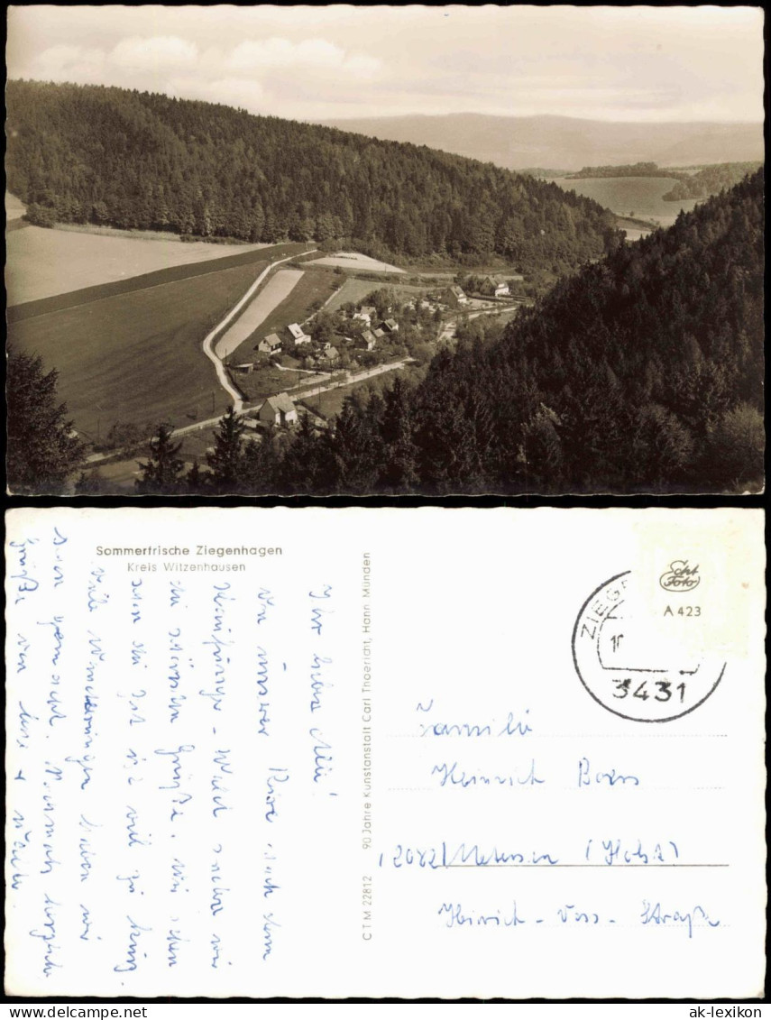 Ansichtskarte Ziegenhagen-Witzenhausen Ortsblick 1961 - Witzenhausen