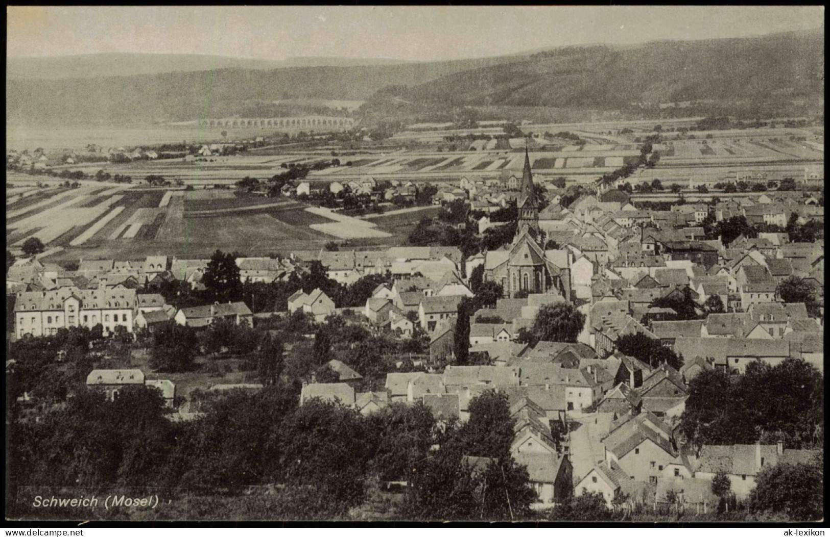 Ansichtskarte Schweich Stadt, Im Hintergrund Viadukt 1952 - Sonstige & Ohne Zuordnung