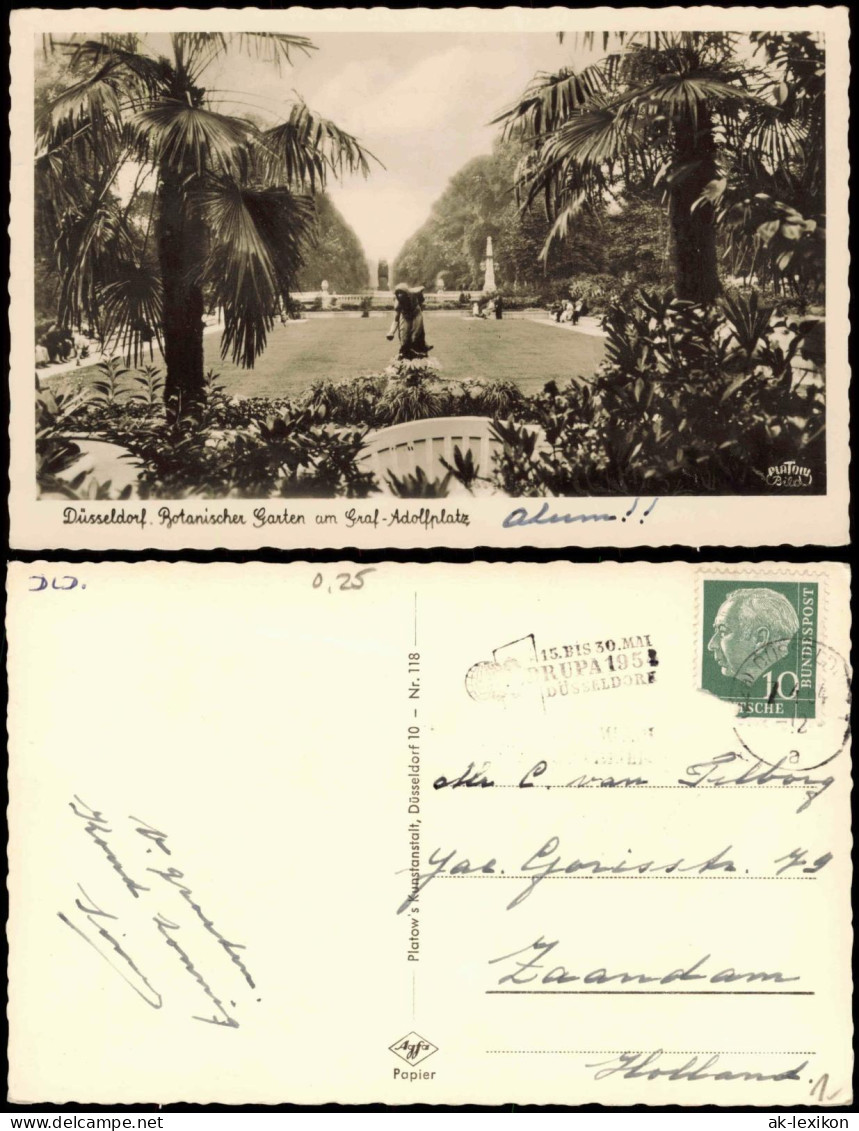 Ansichtskarte Düsseldorf Botanischer Garten Am Graf-Adolfplatz 1956 - Duesseldorf