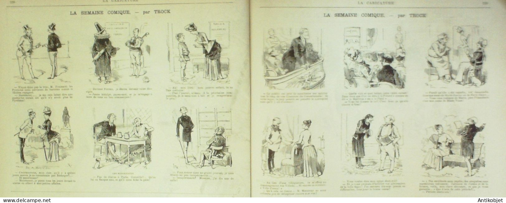 La Caricature 1885 N°291 Plaisirs D'été Robida Caran D'Ache Trock - Magazines - Before 1900