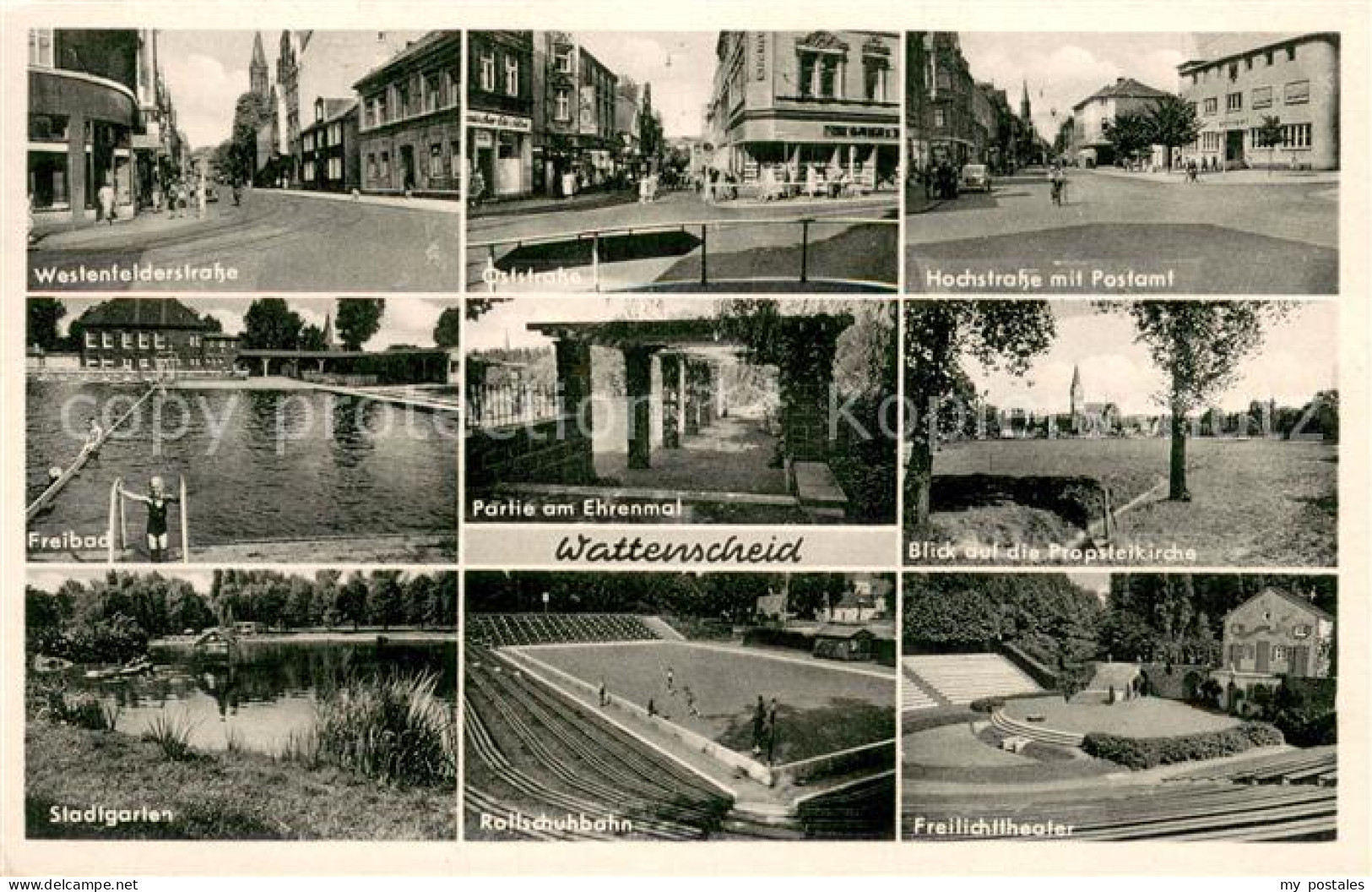 73752809 Wattenscheid Freibad Stadtgarten Ehrenmal Freilichttheater Wattenscheid - Bochum