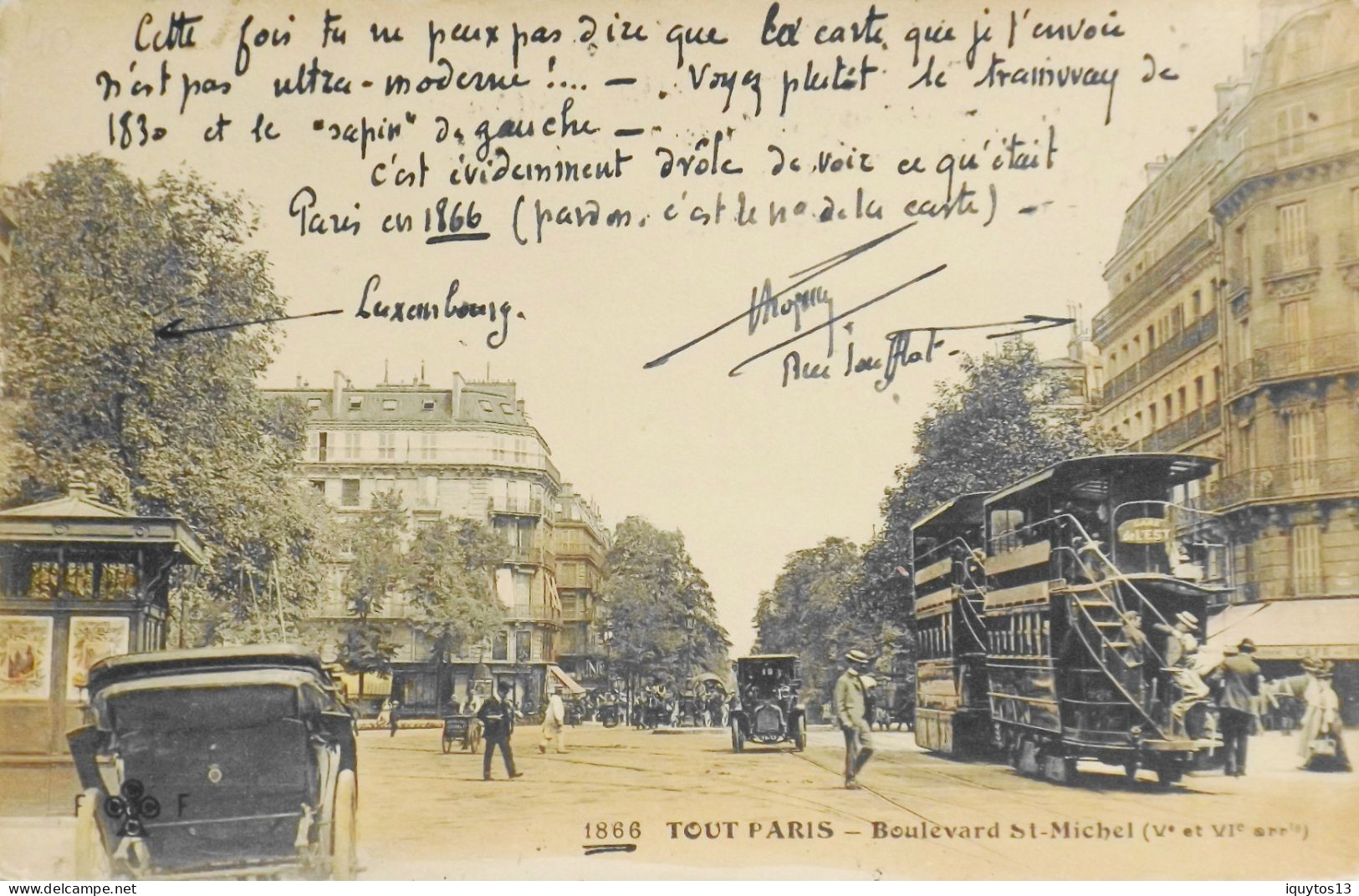 CPA. [75] > TOUT PARIS > N° 1866 - Boulevard St Michel - (Ve & VIe Arrt.) - Coll. F. Fleury - TBE - Distrito: 05