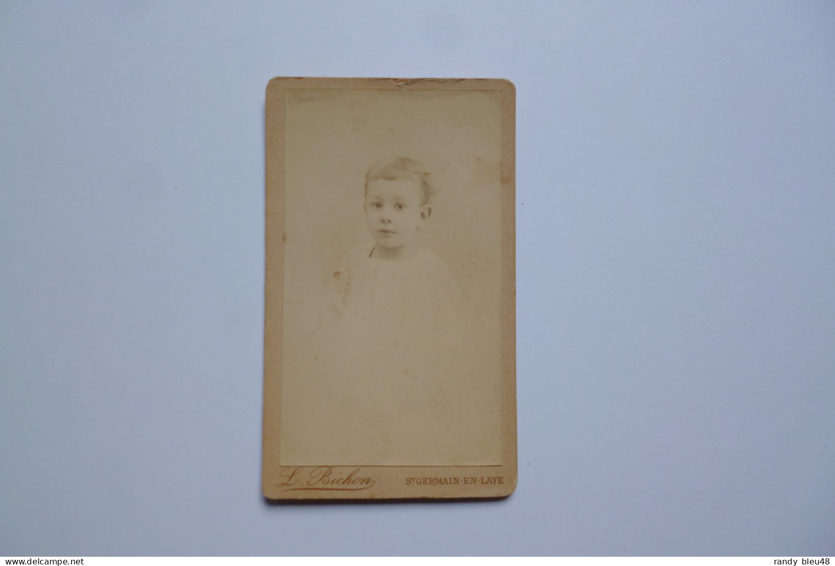 Photographie CDV -  Enfant    -  Photographie  BICHON  -  46, Rue De La République  -  SAINT GERMAIN En LAYE - Other & Unclassified