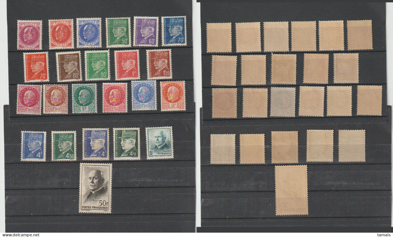 1941 N°505 à 525  Effigie Neufs ** (lot 857) - Unused Stamps