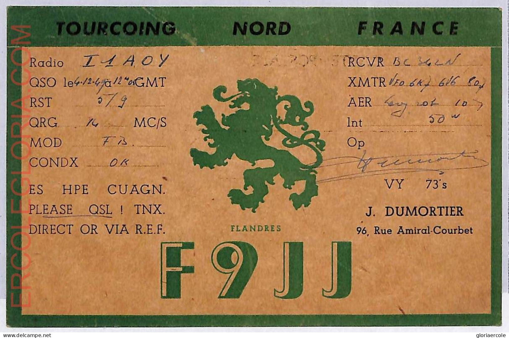 Ad9053 - FRANCE - RADIO FREQUENCY CARD   - 1950's - Radio