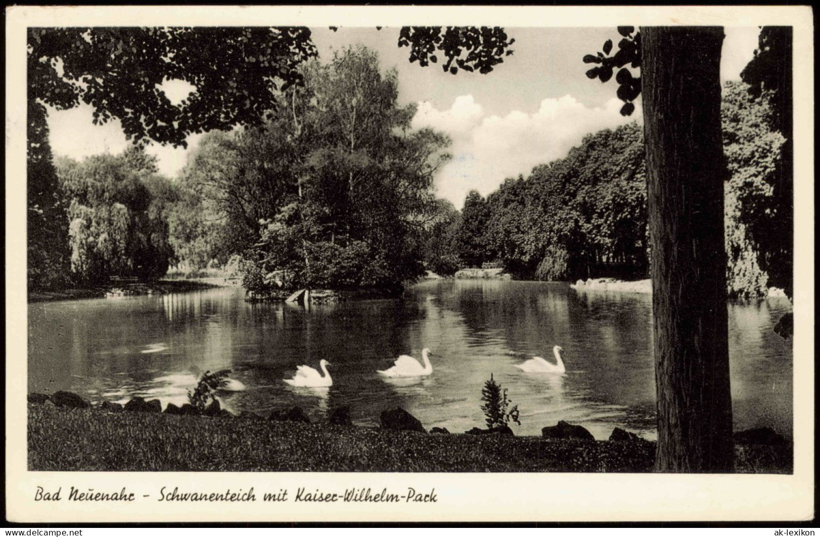 Bad Neuenahr-Bad Neuenahr-Ahrweiler Schwanenteich Mit Kaiser-Wilhelm-Pack 1957 - Bad Neuenahr-Ahrweiler