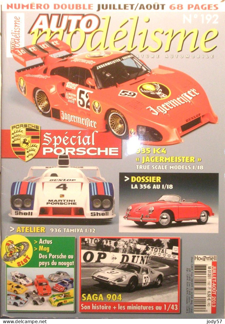 AUTO MODELISME - N.192 JUILLET/AOUT 2013 - PORSCHE 935 K4 JAGERMEISTER TRUE SCALE 1/18 - Francia