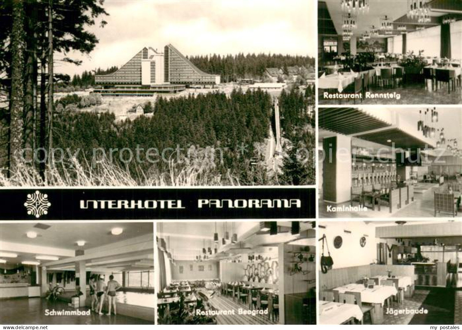 73752726 Oberhof Thueringen Interhotel Panorama Restaurant Rennsteig Kaminhalle  - Oberhof