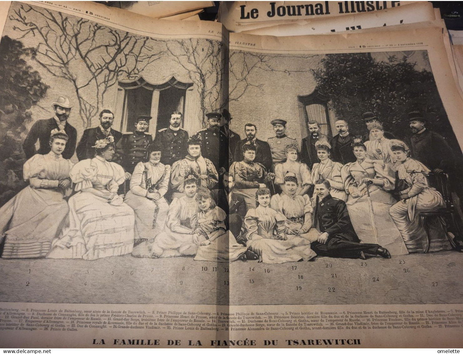 JOURNAL ILLUSTRE 94 / ALICE DE HESSE /FAMILLE DE LA FIANCEE DU TSAREWITCH /PERE JEAN SERGUEIEFF DE CRONSTADT - Revues Anciennes - Avant 1900