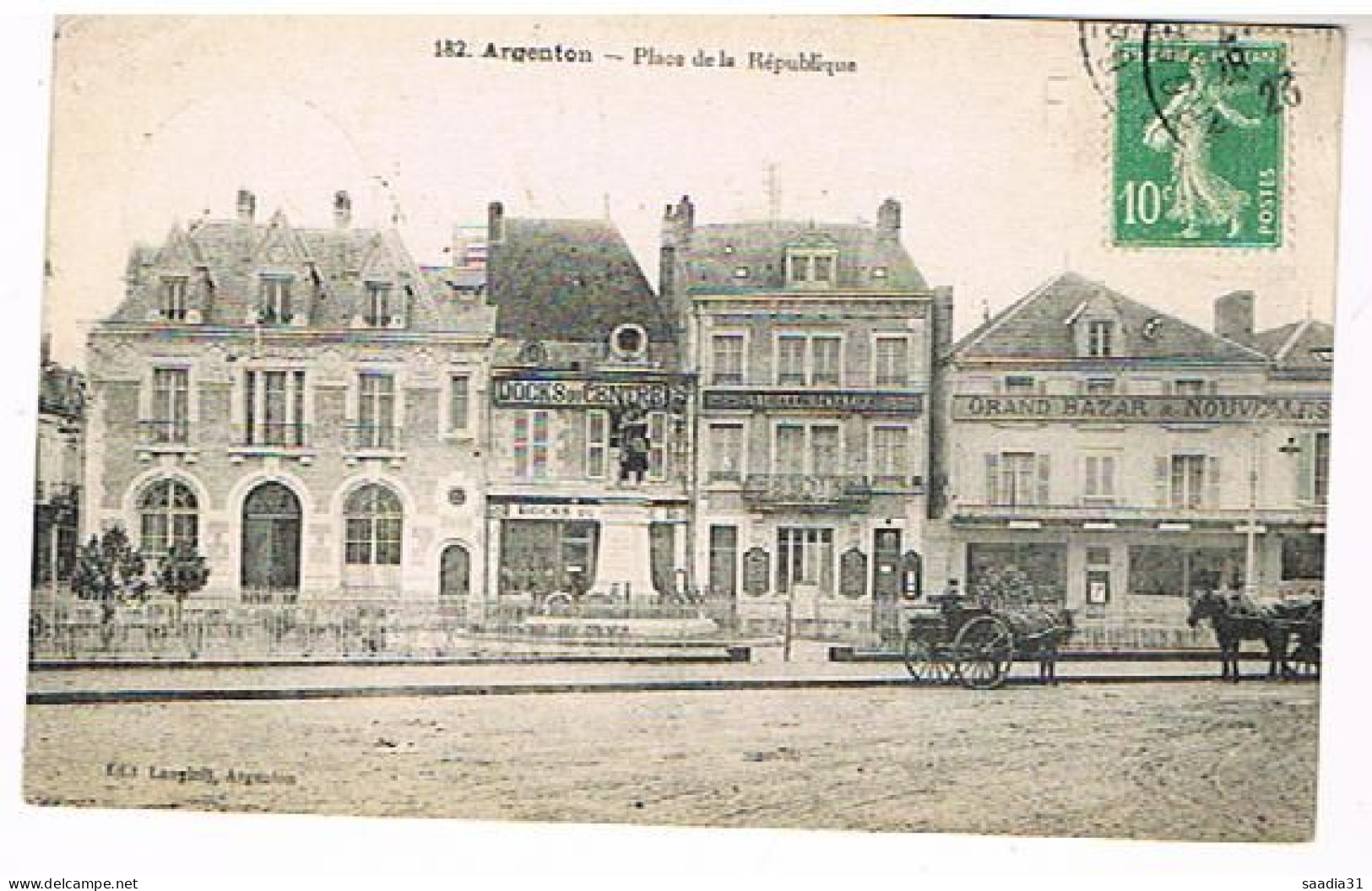 36  ARGENTON PLACE DE LA REPUBLIQUE  1923 - Otros & Sin Clasificación