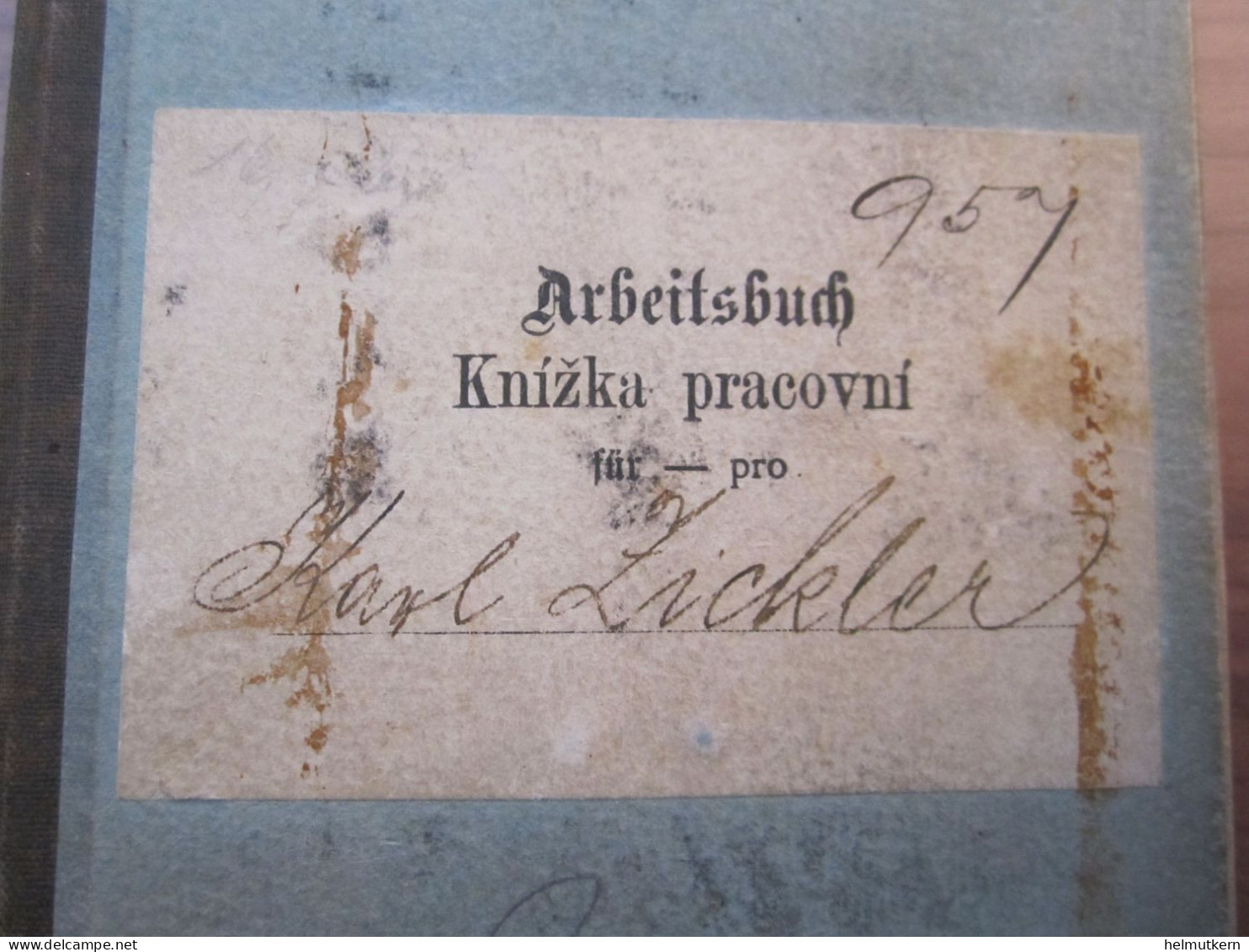 Arbeitsbuch - Knizka Pracovni - Aussig - Tschechien - Sudetenland - 1907 - 1921 - Documents Historiques