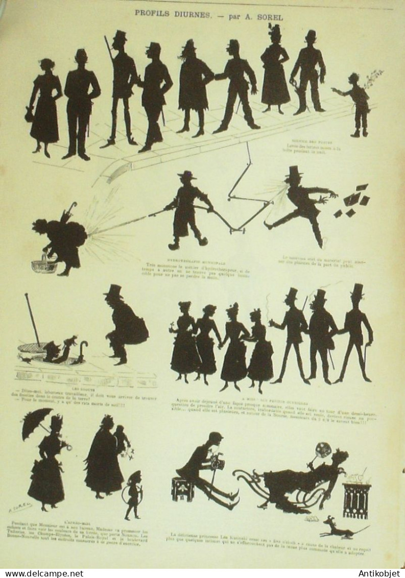 La Caricature 1885 N°293 Paris En Noir Profils Nocturnes Sorel - Zeitschriften - Vor 1900