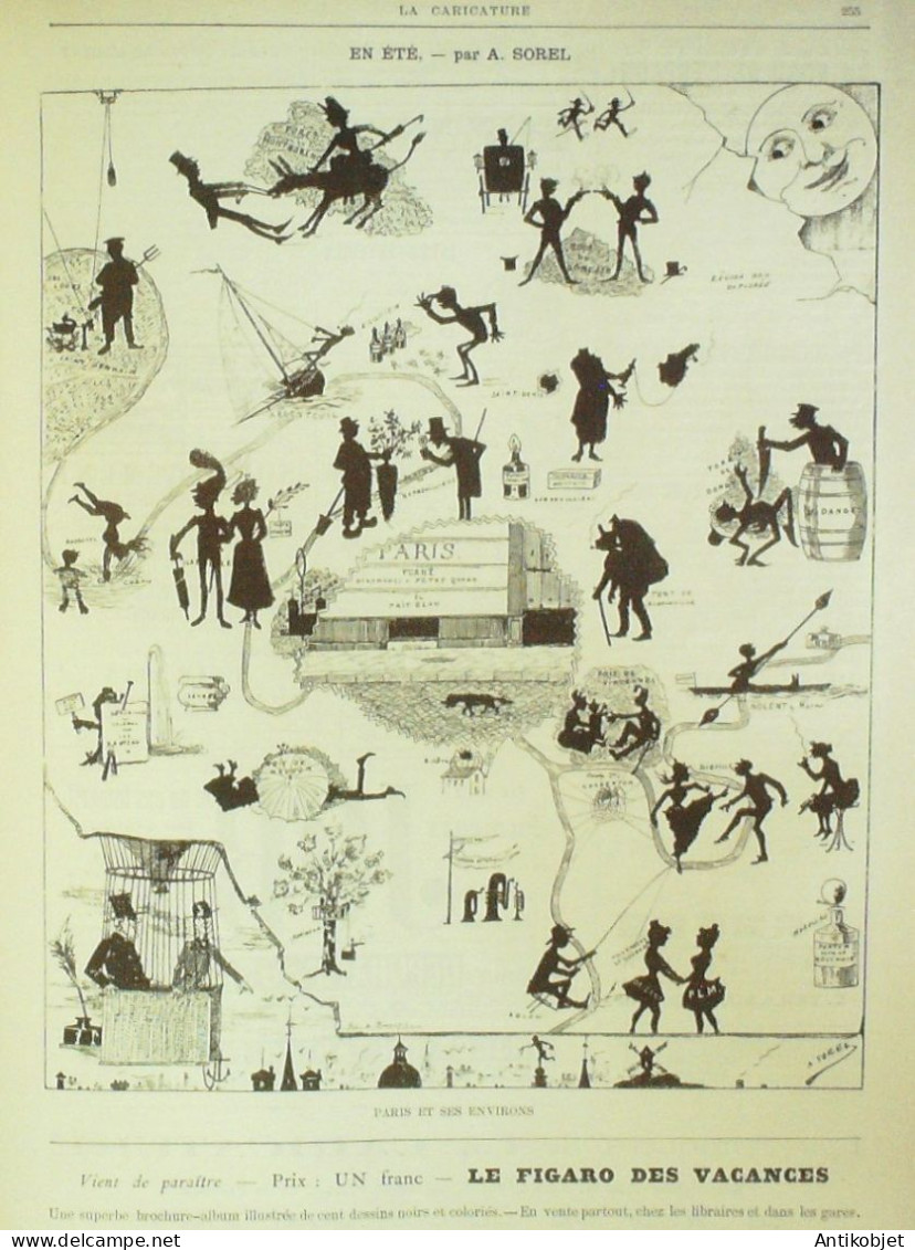 La Caricature 1885 N°293 Paris En Noir Profils Nocturnes Sorel - Zeitschriften - Vor 1900